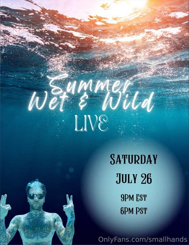 Let me get you Wet tomorrow night… but only in the best way ..