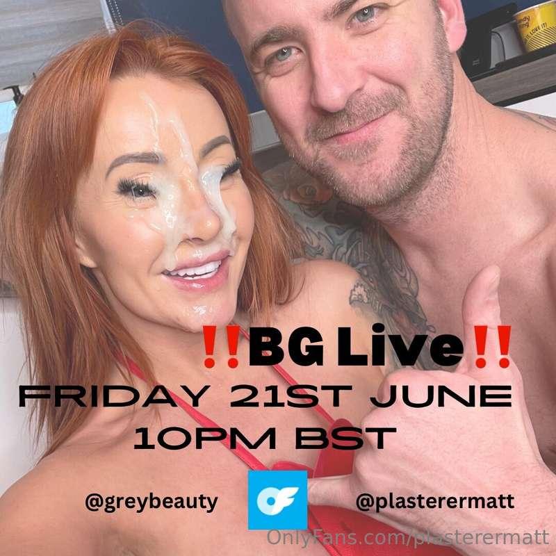 ***‼️BG LIVE‼️***  The ol dot and I are doing a **BG LIVE** ..