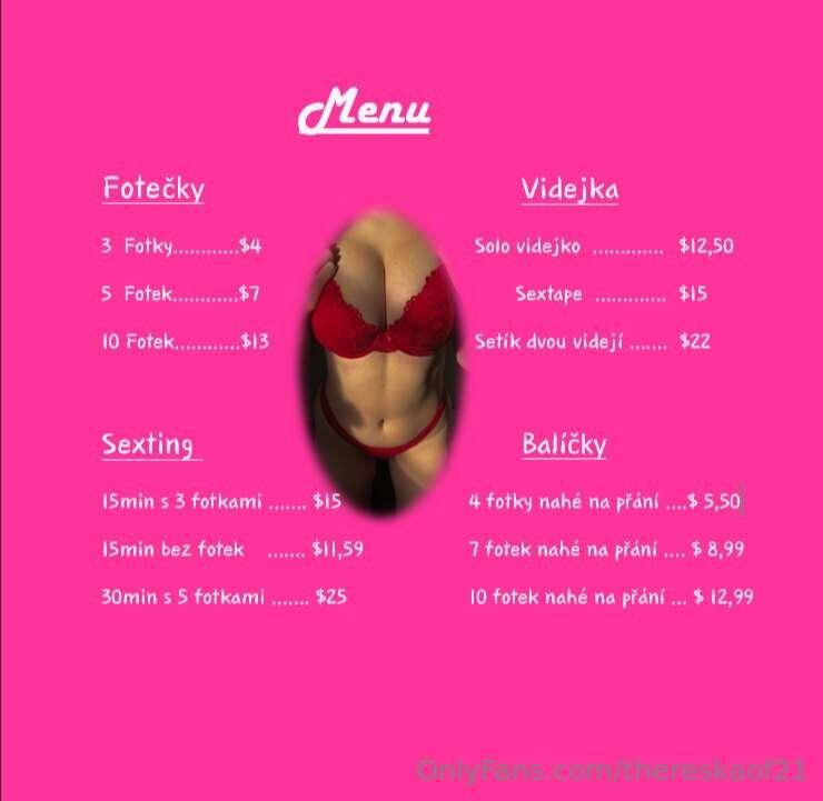 Ahojky zlatíčka mám tu pro vás  Menu