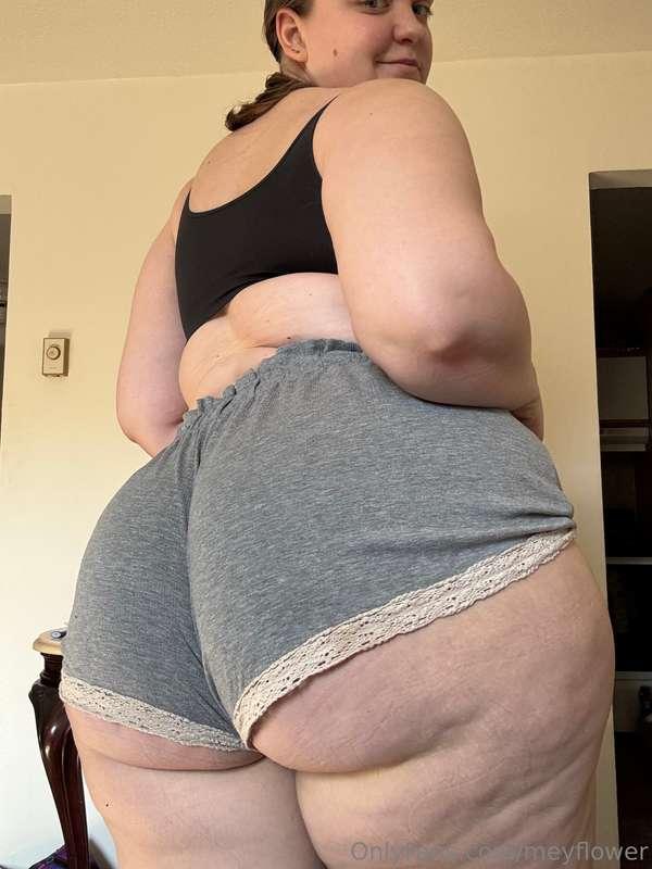 Busting outta my shorts 