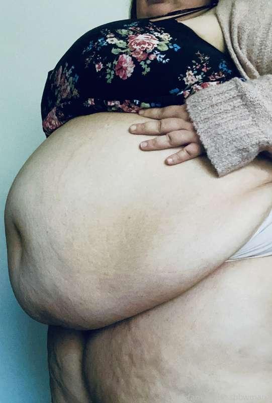 Food baby. After eating my weight in Five Guys burger and fr..