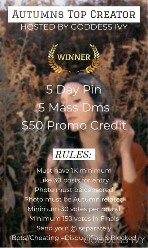 🍁𝓐𝓾𝓽𝓾𝓶𝓷𝓼 𝓣𝓸𝓹 𝓒𝓻𝓮𝓪𝓽𝓸𝓻 🍂

🥇 5 Day 📌 + 5 Mass Dms + $50 Promo C..