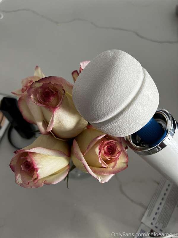 My two favorite things . 🌹💦. I can’t wait to use the hitachi..