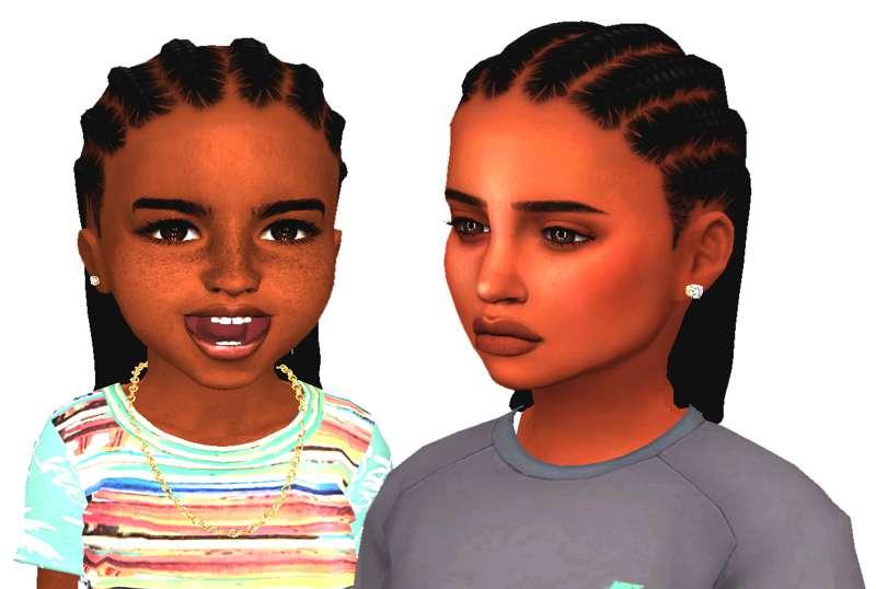 Parenthood Braids Converted for Toddlers + Recoloured for Kids
