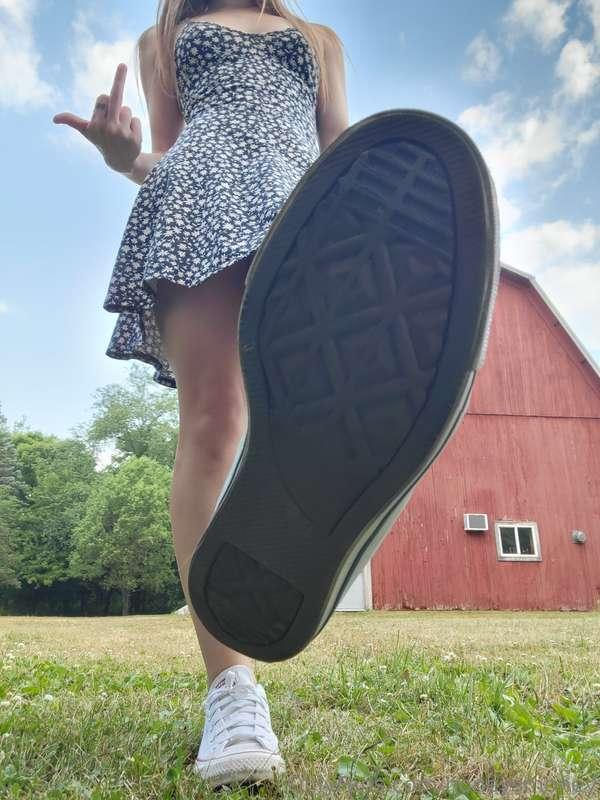 You belong beneath My chucks