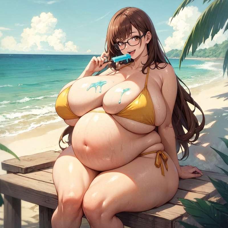 More Yellow Bikini + Popsicle