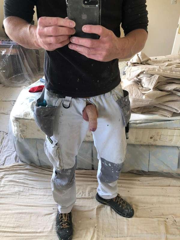 Cock out at work!