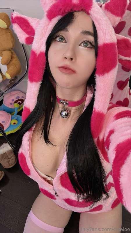 Which outfit do you prefer me in? The sweet pink cow or that..