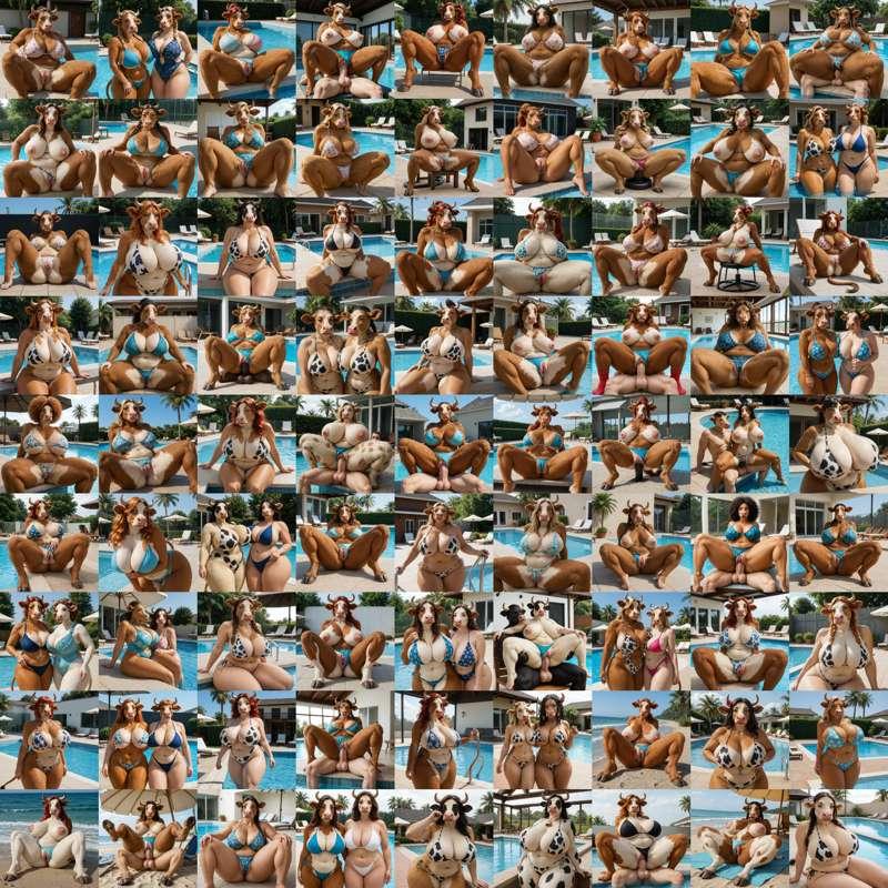 Raw Gens: 6/24/2025 - Poolside and Beach Cows, Pigs, Horses