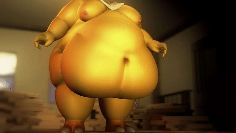 Chica's ever expanding belly : Alt #1