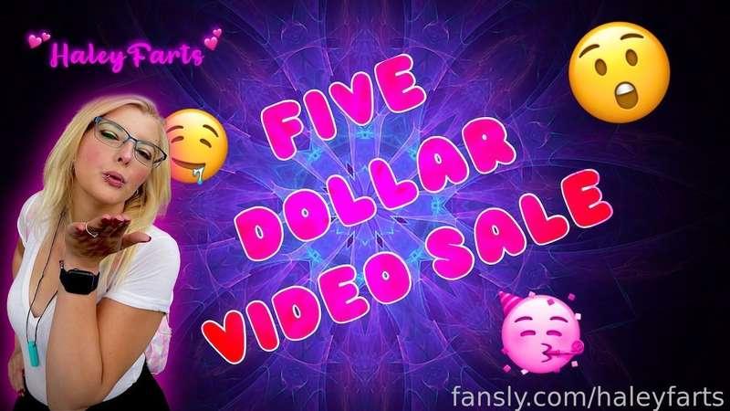 VIDEO SALE!!

Some of my videos are just $5! Most of them are on my page here for my Big Sniffers, but if you want to own them or aren't subscribed to me, don't miss out!

And ALL of my videos EXCEPT my brand new Kiki one are $20 or under!

SALE ENDS TUESDAY!

#ffc #girlfarts #facefarts #stinkdom #bratdom #princess #goddess #fartslave