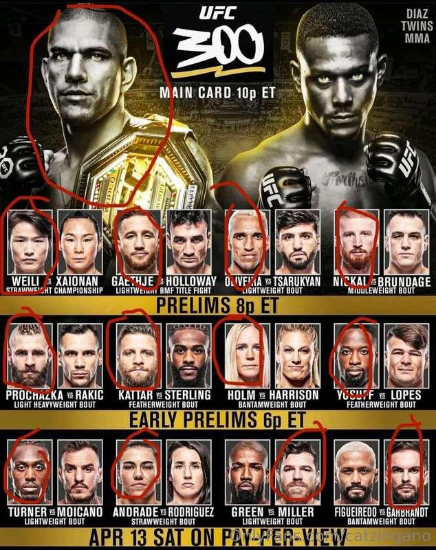 Wanna bet on UFC 300!? 😉  I’m very excited about these match..