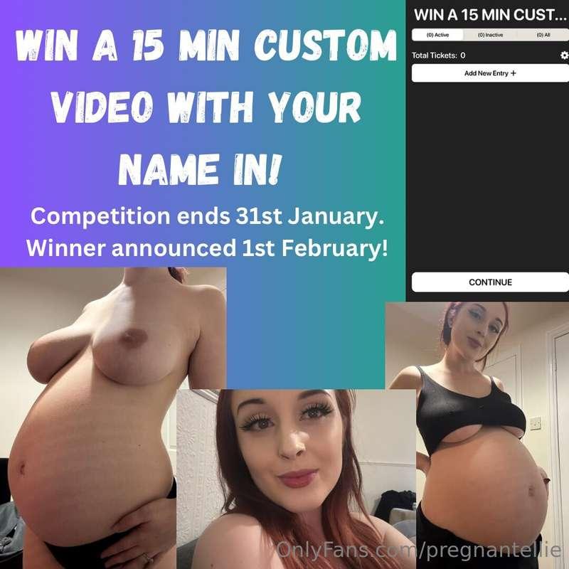 Chance to win a 15 min custom video! $3 per ticket to enter...