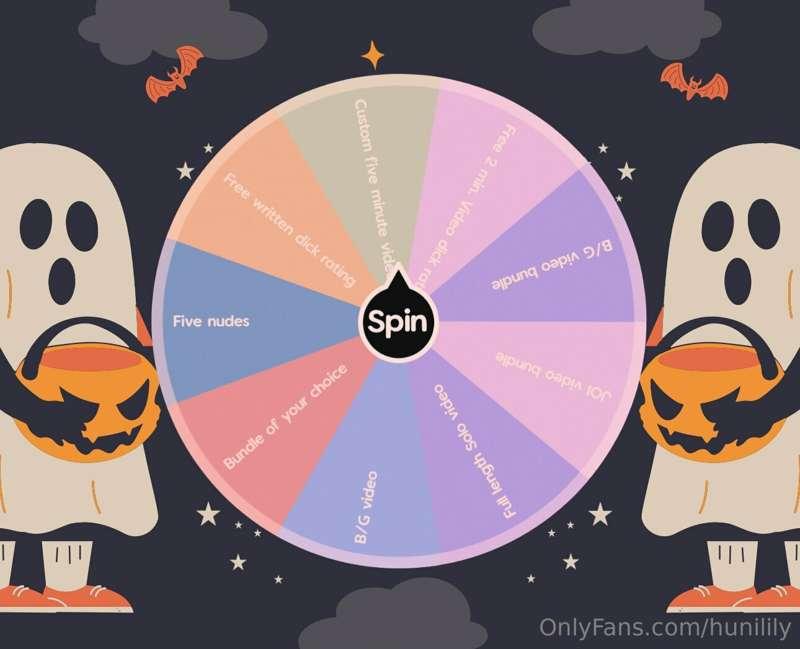 ***Spooky spin the wheel! Win a prize every spin 🖤***

Every..