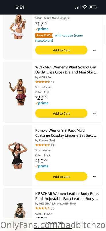 i added a ton of role play outfits to my amazon store front!..