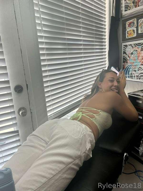 me right before I got a tattoo I regret lol