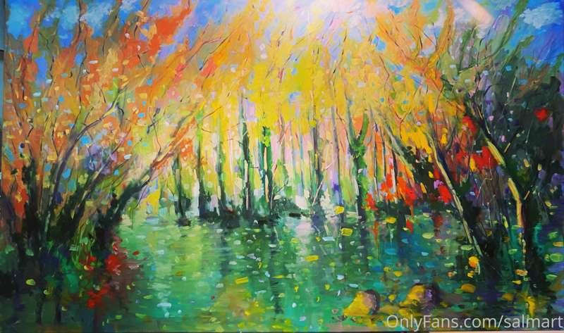 Finished ✅ 
👩🏻‍🎨 🎨 
.
“Paisaje de Otoño”
Óleo sobre lienzo 1..