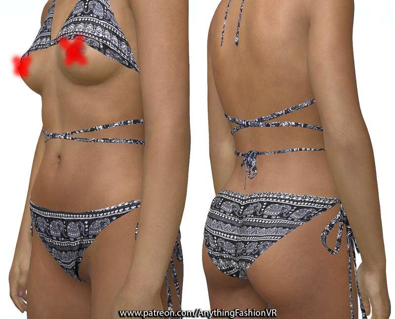 Thai Bikini Top and bottoms with Undressed States