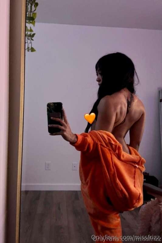 Onesie got a little hot and just had to slip it off for a li..