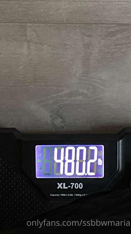 This is my weight as of today. It’s less than it was the las..