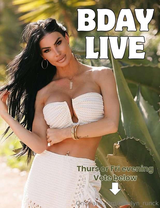 BDAY LIVE THIS WEEK! 🎉 this is going to be an exclusive live..