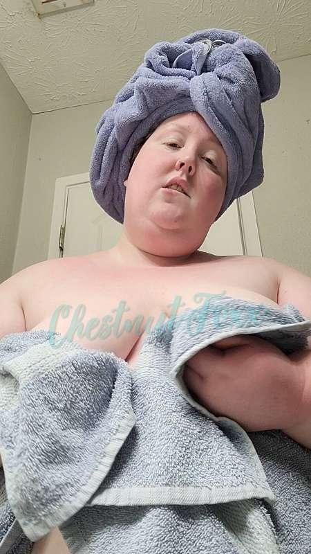 Don't mind me drying off after some shower fun.