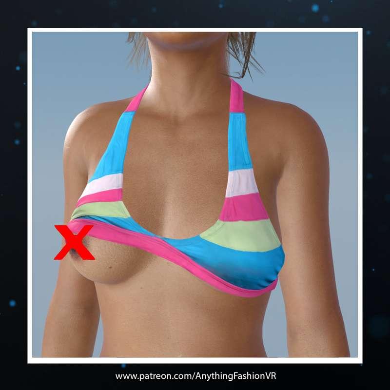 Color summer top in undressed state