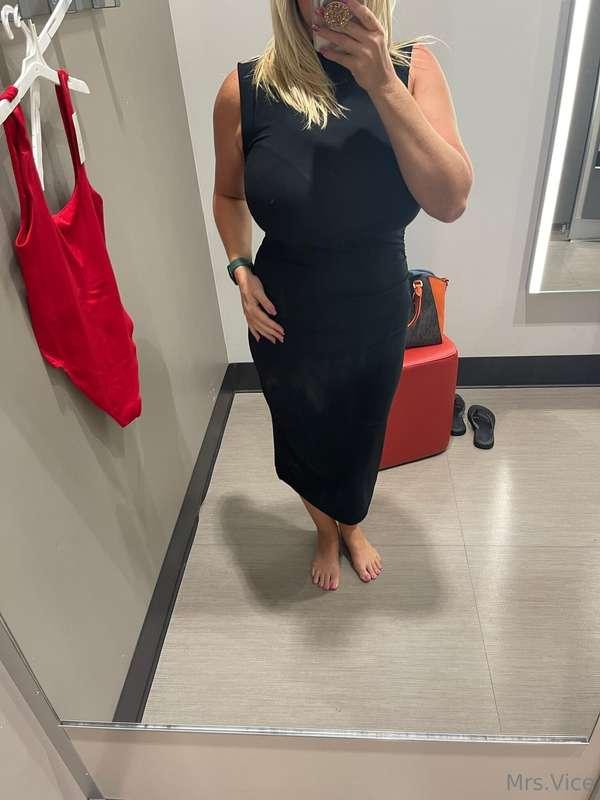 Just out trying on a new dress…