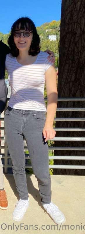 Maybe I should’ve wore a bra 🤭