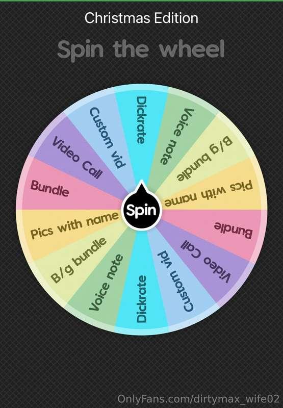 Brand NEW spin the wheel😏 This is a new concept but I think ..