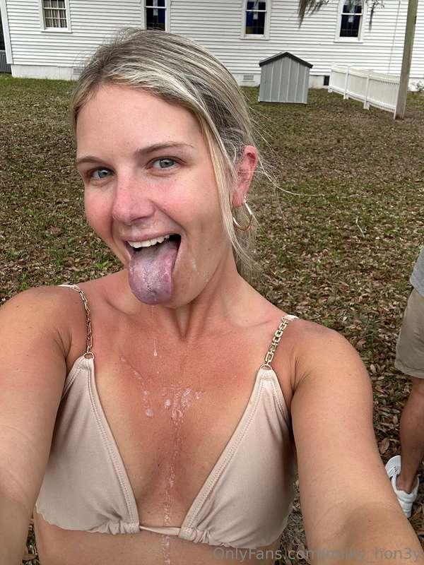 I made him cum on my face beside this little country church ..