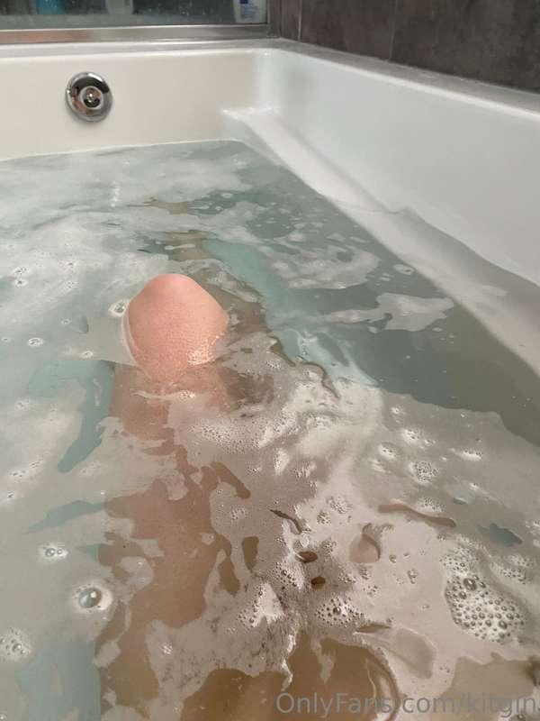 Relaxing with a bath well needed after all the holiday fun! ..