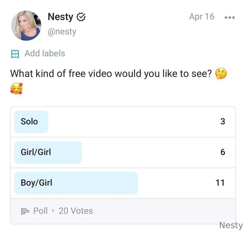 Thanks for the votes then free BG video soon! 😜😘