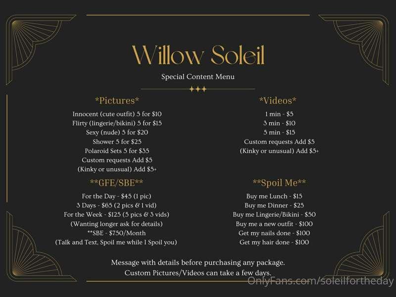 💋Special Content Menu💋