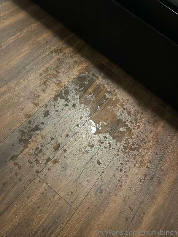 the amount of times i've had to clean this floor since i've ..