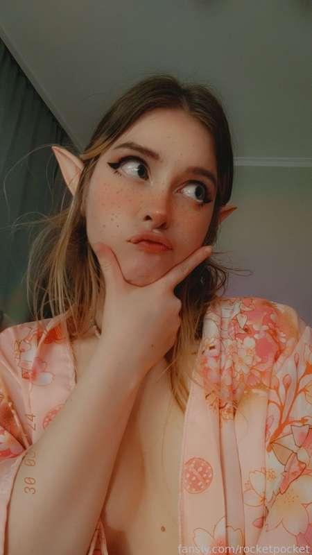 You'll get tired of these ears lol

#elf #egirl #cosplay #redhead #cute #teen 