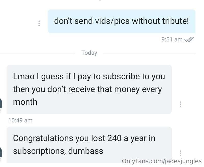 Would you rather I hired a service to respond to your messag..