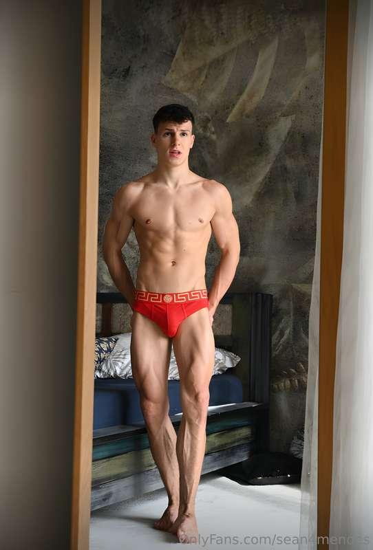 This red underwear was made to tease and please… are you rea..