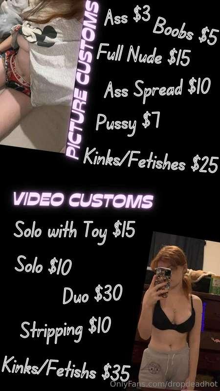 👉Menu👈
Message me if further questions 😘