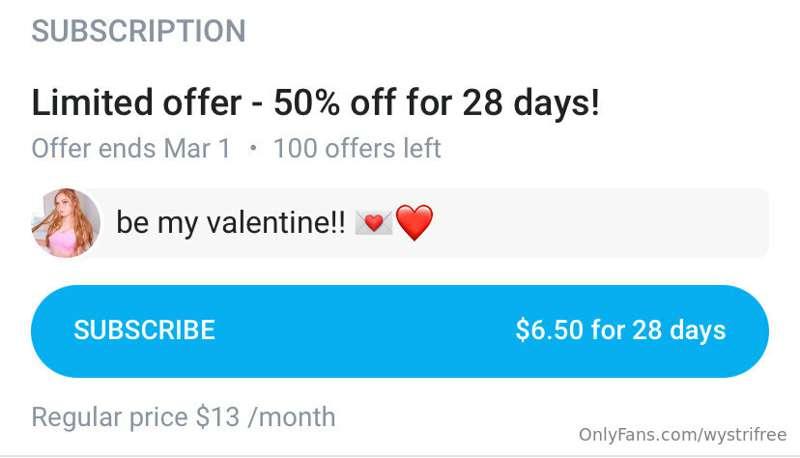 50% OFF SALE!! ❤️ tons of content, no ppv!! 😘 onlyfans.com/w..