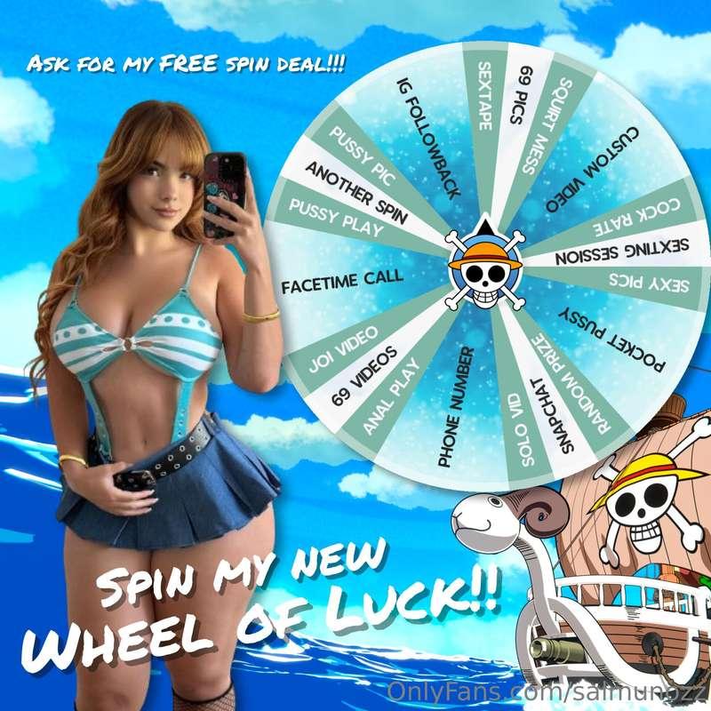 TEST YOUR LUCK WITH MY BRAND NEW NAUGHTY WHEEL 🍀💙 ONE SPIN $..