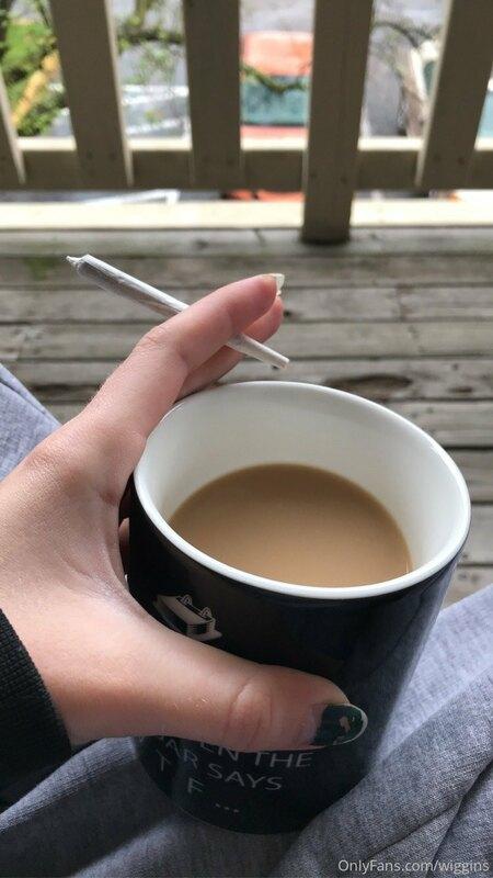 The morning ritual of smoking a joint and drinking my coffee..