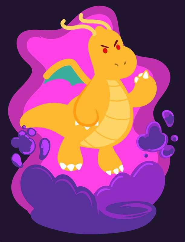 Shadow Dragonite Downloadable Print