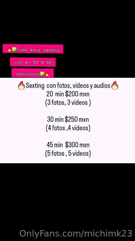 🔥✅Toda esta semana tendré el 50 % de descuento mis amores 🔥