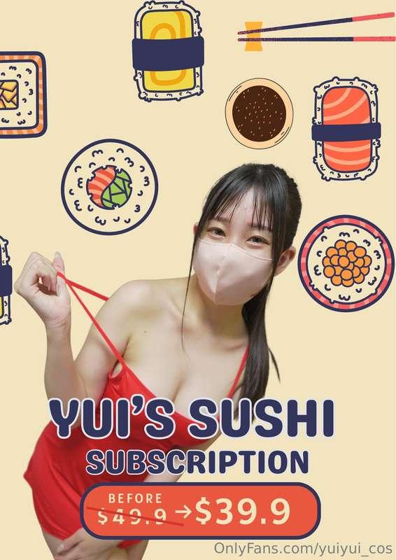Second big news from Yui🥳💕I'll change the price of✨🍣YUI’s SU..