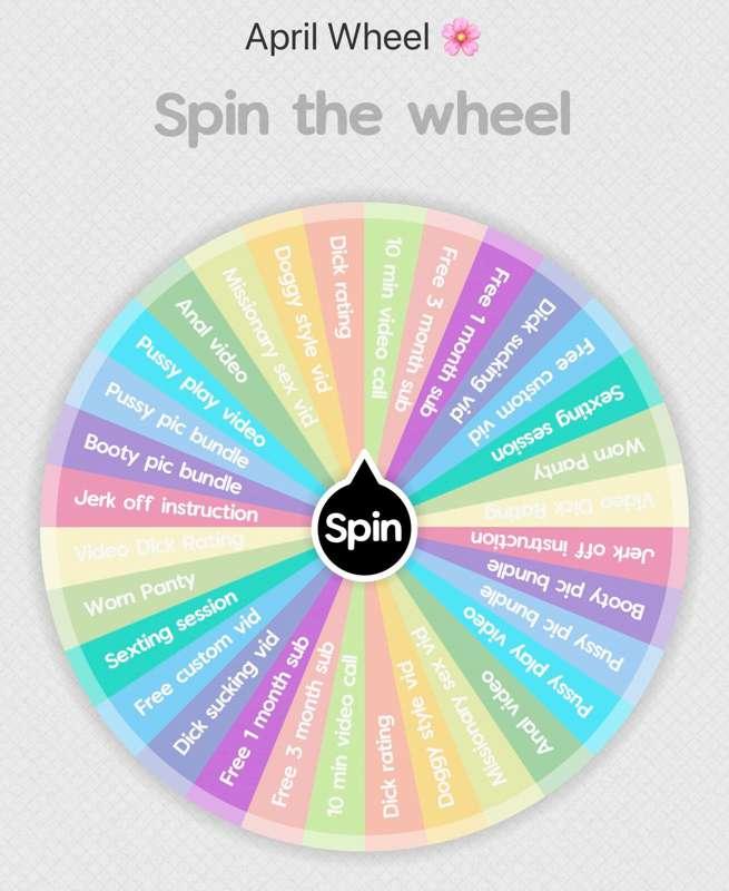 🌸April Spin The Wheel🌸
-1 spin for $15.00
-3 spins for $30.0..