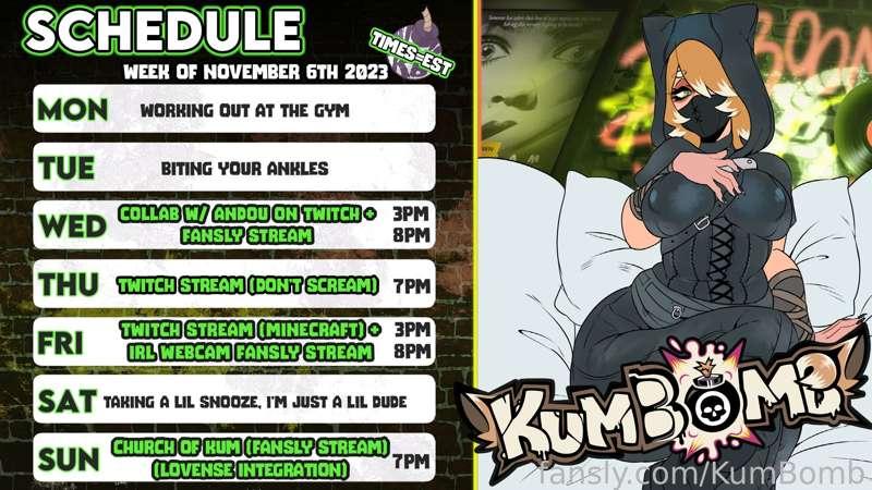🧡 STREAMING SCHEDULE FOR THIS WEEK 🧡

WED - Collab w/ Andou on Twitch &amp; Fansly Stream
THUR - Twitch Stream (DON'T SCREAM)
FRI - Twitch Stream (Minecraft) &amp; IRL WEBCAM FANSLY STREAM
SUN - CHURCH OF KUM FANSLY STREAM **PUNISHMENT WHEEL**

#fyp #vtuber #lewdtuber #ass #boobs #hentai #lewd #goth #thicc #bigass #pawg #tattoos #piercings