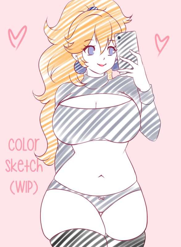 Princess Peach❤～Color Sketch (WIP)