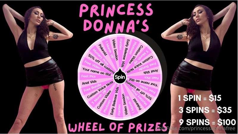 🥵 SPIN THE WHEEL AND WIN A PRIZE 🥵 ⭐1 SPIN = $15⭐ ⭐3 SPINS =..
