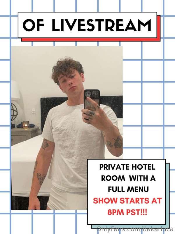 ## GOING LIVE TONIGHT @ 8PM PST 🎬 HOTEL EDITION! Making sure..